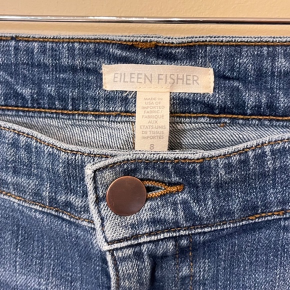 Eileen Fisher Boyfriend Straight Leg Jeans - Women's Size 8 - Blue - Picture 3 of 9